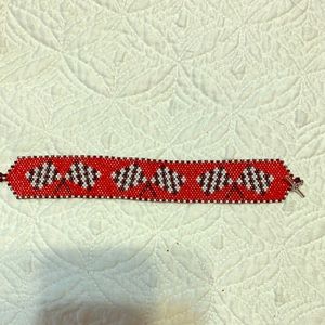 Hand beaded race bracelet